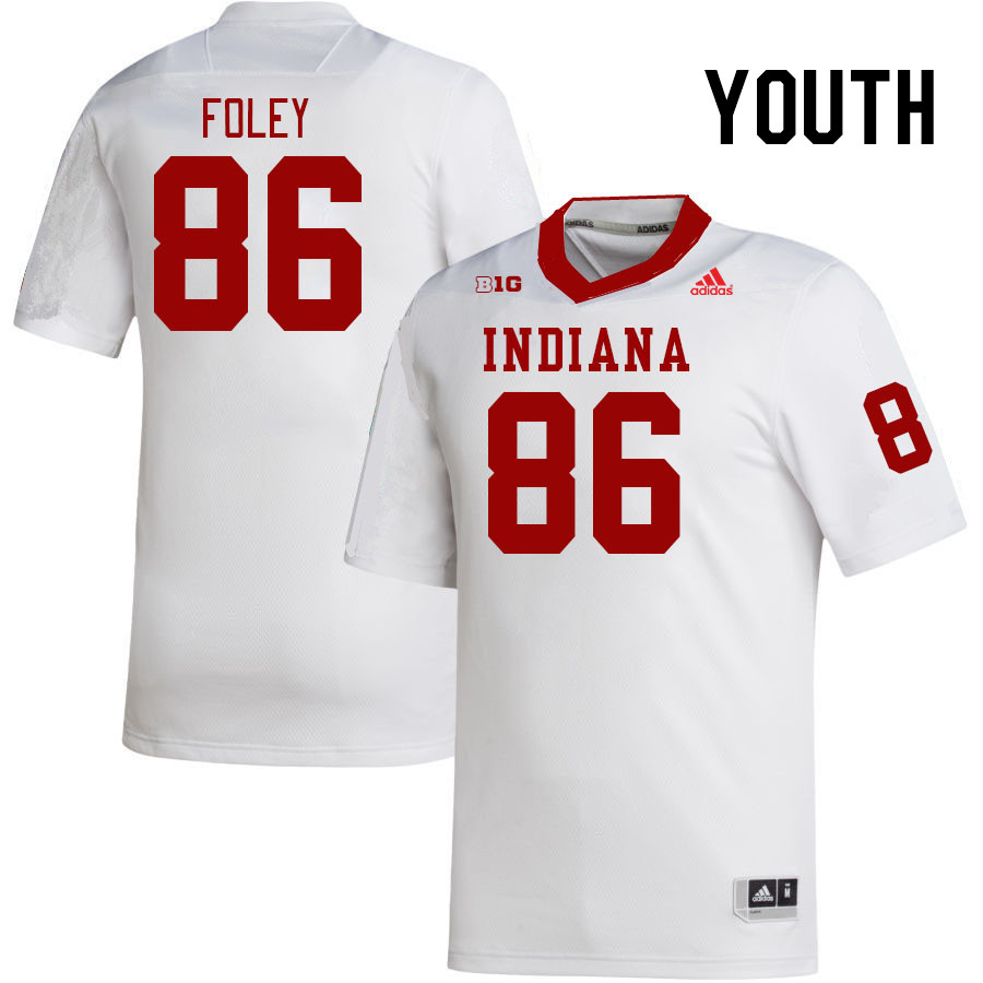 Youth #86 Brody Foley Indiana Hoosiers College Football Jerseys Stitched-White
